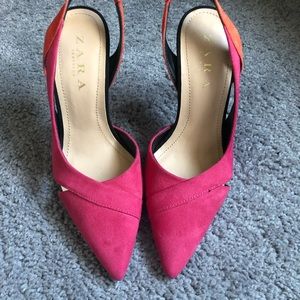 Zara pointed toe heels